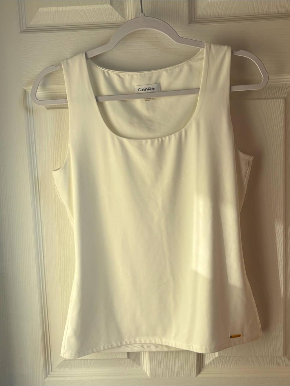 Calvin Klein White Scoop Neck Tank Top